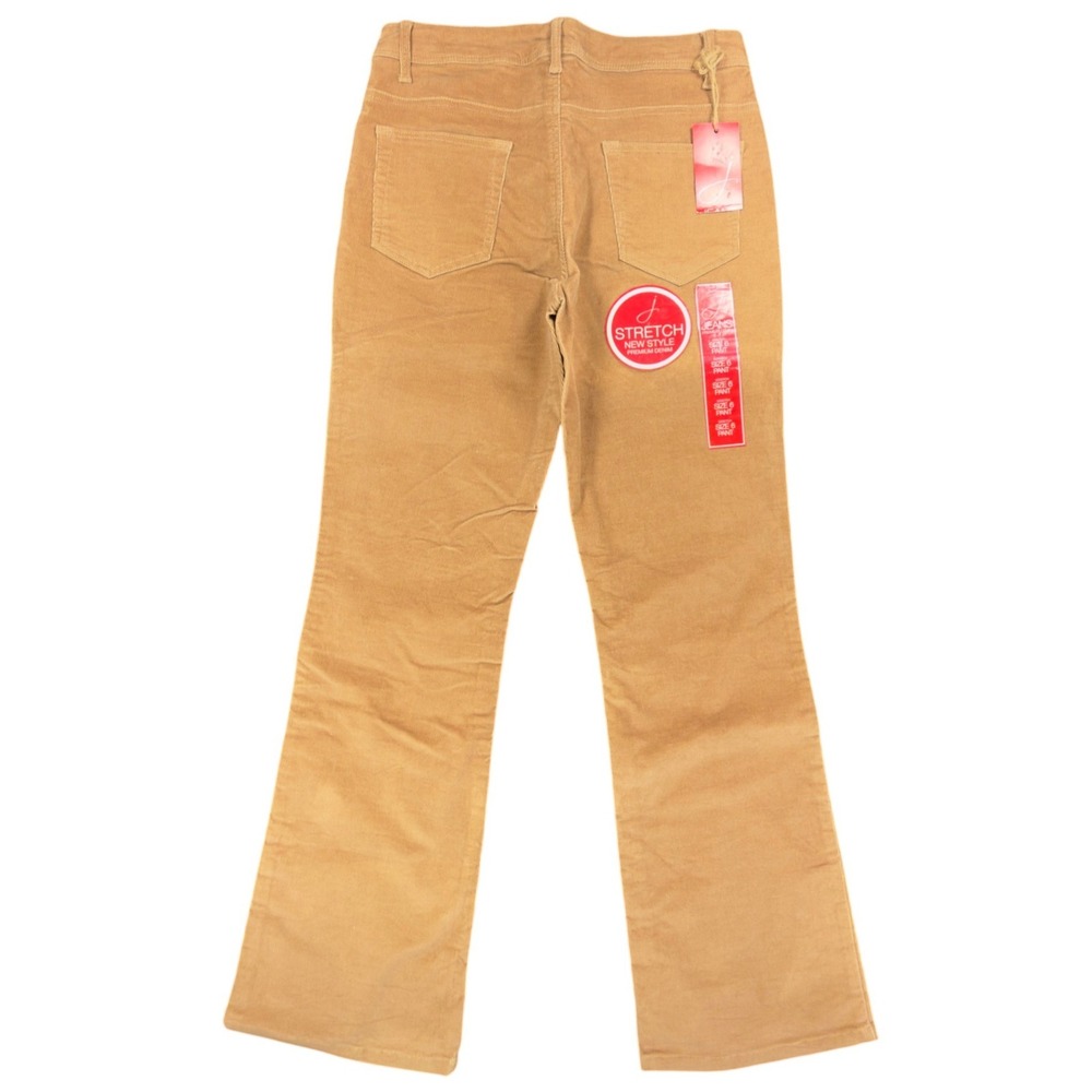 J Jeans Corduroy Flare Pants Womens 6 Tan Cotton Stretch NWT Deadstock